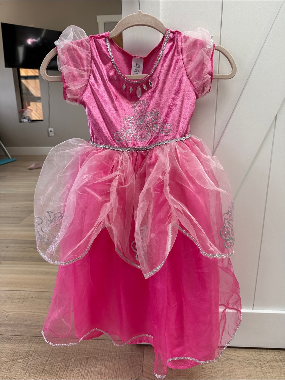 Girls Pink Princess Tulle Theater Costume Dress